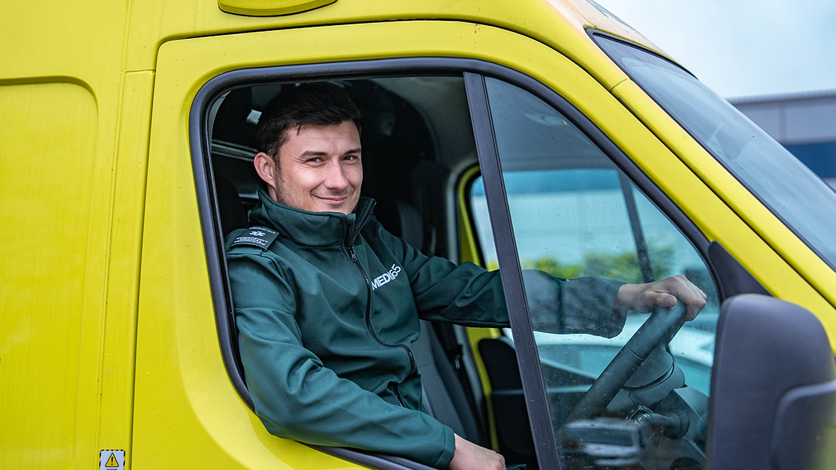medic 365 paramedic in ambulance