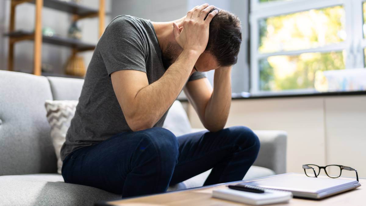 Man experiencing dizziness