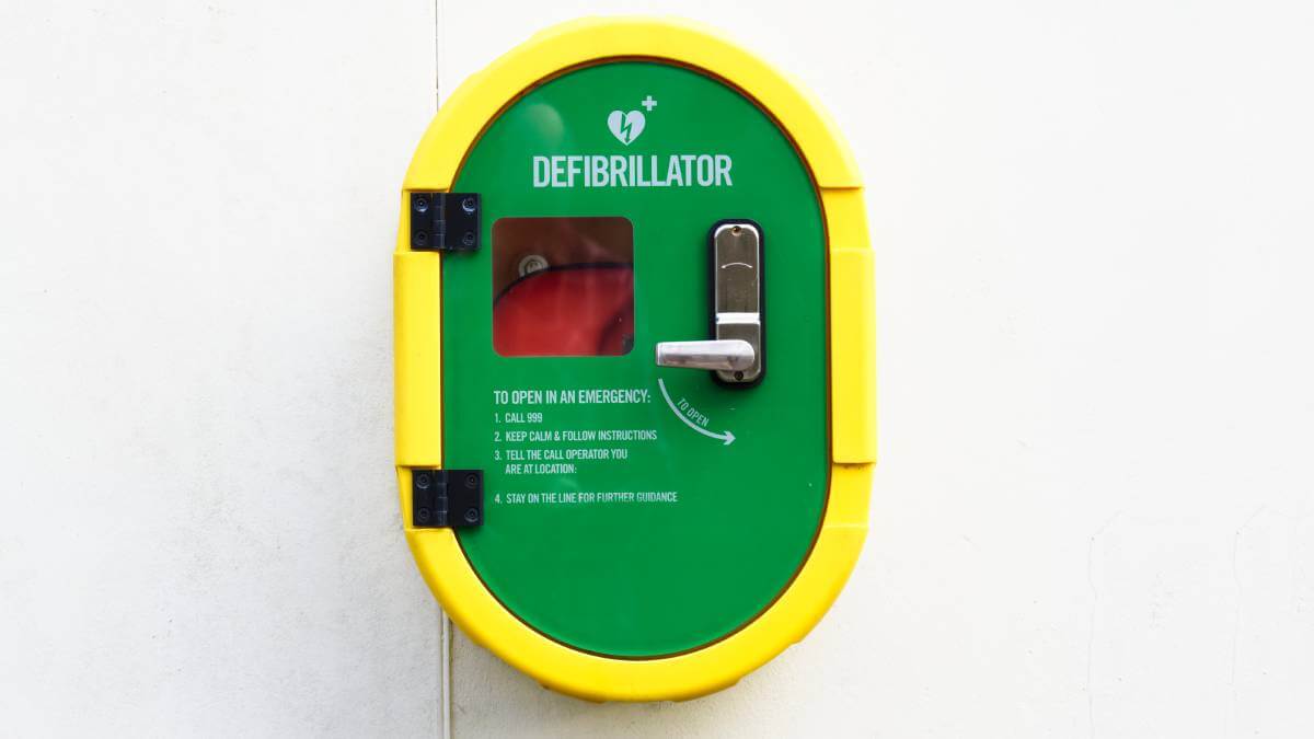 Defibrillator On Wall