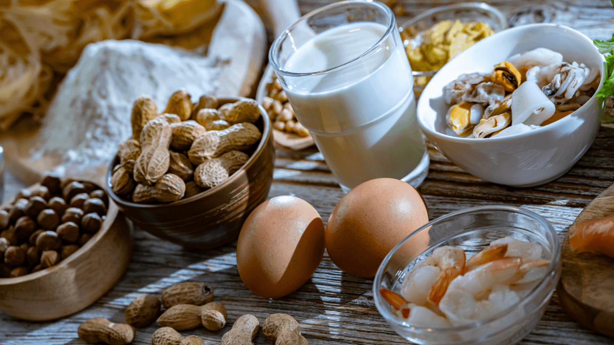 food allergen on worktop